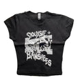 Punk Y2K Baby Tee Short Sleeve Top Gothic Street T-shirt Women's Star Rock singer Print T-shirt Women's Summer Top Emo...