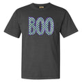 Purple & Green BOO Sequin Patch Comfort Colors T-Shirt Hoodie, Sweatshirt | GrindPrints.com