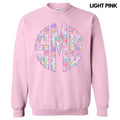 Purple Blossoms Monogram Sweatshirt 'NLB' T-Shirts, Hoodie | GrindPrints.com