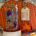 Purple Ghost Holographic Halloween Glass - 16oz - Drinkware with Lid and Straw T-Shirts, Hoodie, Sweatshirt | GrindPrints.com