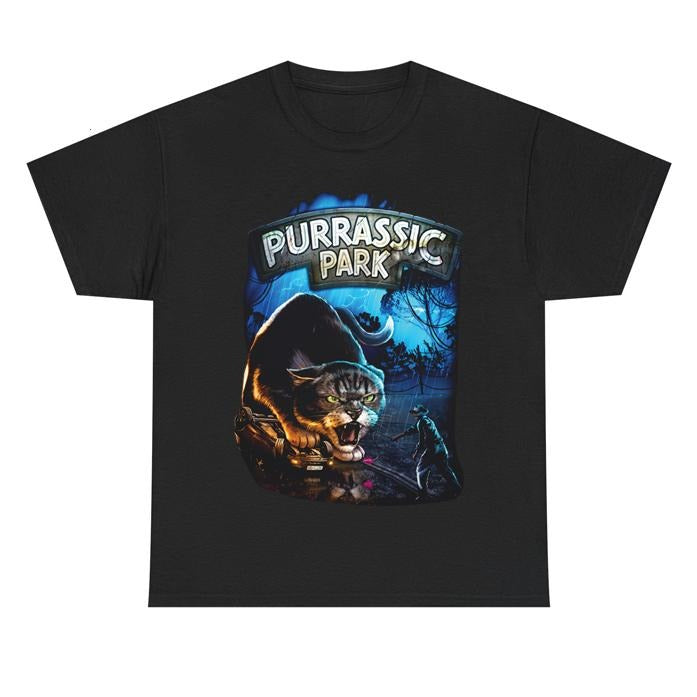 Purrasic Park (Jurrasic Park) Funny Cat Meme Unisex T-shirt Hoodie, Sweatshirt | GrindPrints.com
