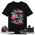 Push The Limits, Shirt to match A J 1 High Zoom CMFT 2 Fire Red Cement Grey, A J 4 Bred, Shirt to matching Sneaker...