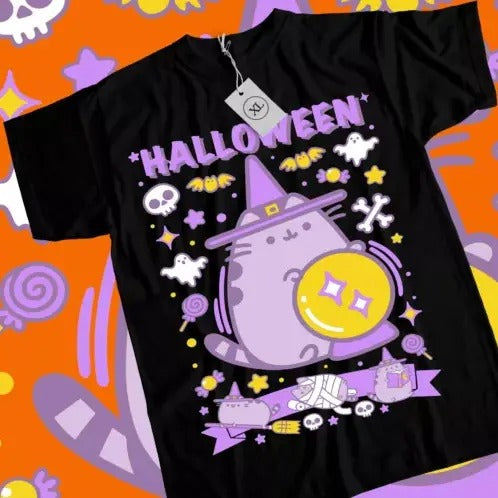 Pusheen Cat T-Shirt Kitty and Friends Halloween Cat love Girl Shirt All Size Hoodie, Sweatshirt | GrindPrints.com