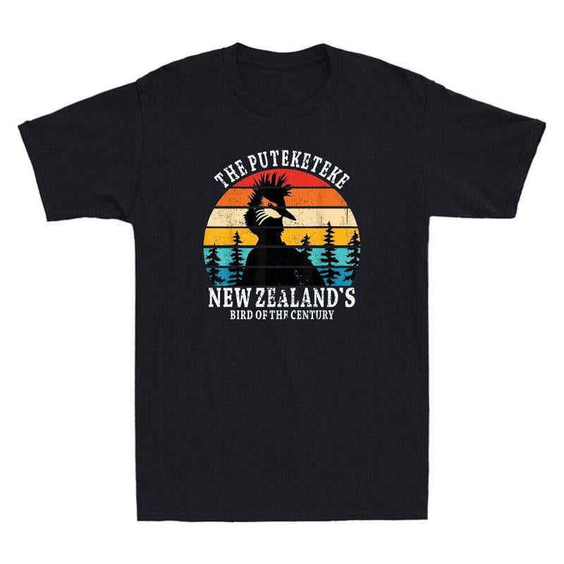 Puteketeke New Zealands Bird Of The Century Funny Bird Lover Retro Mens TShirt Hoodie, Sweatshirt | GrindPrints.com
