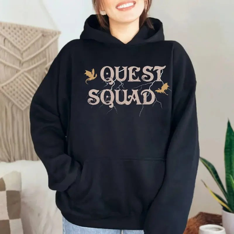 Quest Squad Shirt, Fourth Wing Shirt, Onyx Storm Book Inspired Tee, Fantasy Reader Gift, Novel T Shirt, Unisex Sweater...