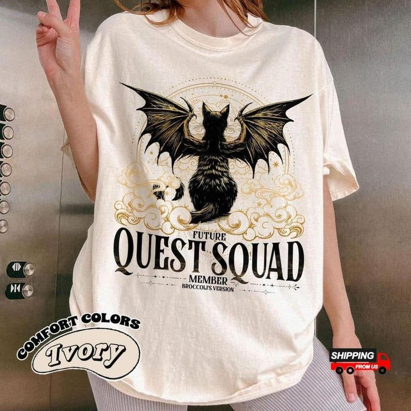 Quest Squad Shirt, Quest Squad Broccoli Shirt, Ridoc Romantasy Tee, Onyx Storm Book Gift, Fantasy Reader Gift, Classic...
