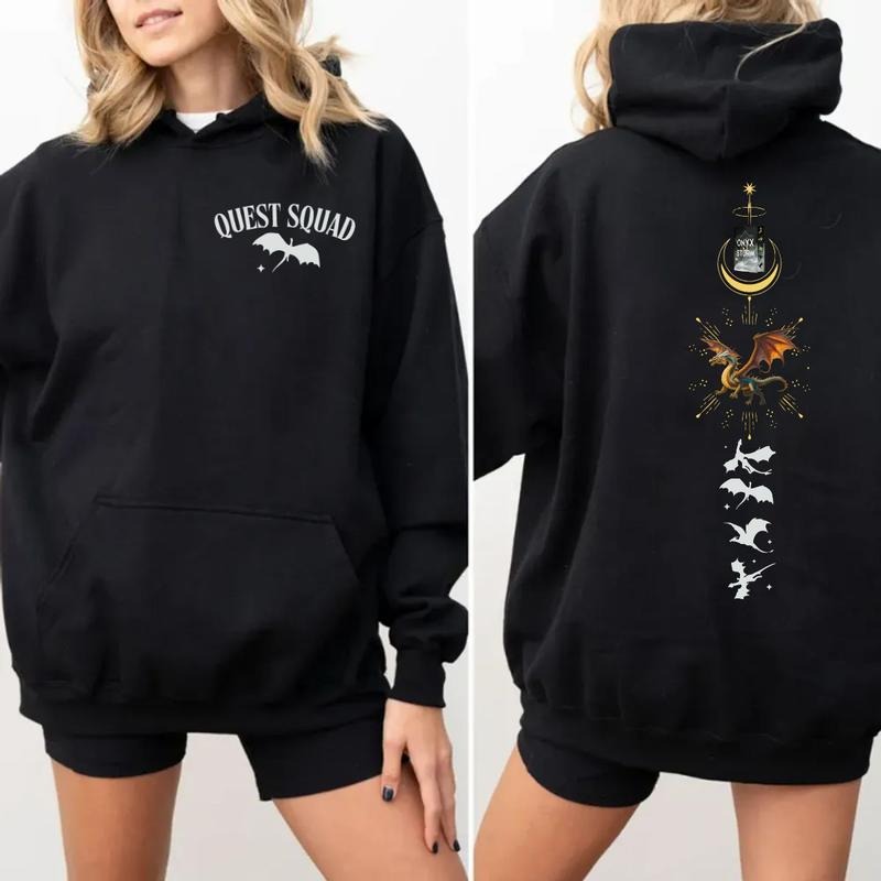 Quest Squad Sweatshirt, Fourth Wing T Shirt, Onyx Storm Shirt, Fantasy Book Dragon, Bookish Shirt, Xaden Riorson, Gift...