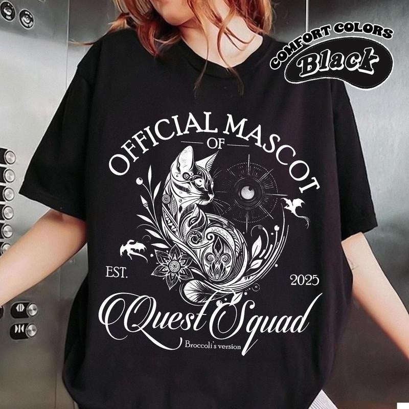 Quest Squad T-Shirt, Onyx Storm Book Inspired Tee, Fourth Wing T-Shirt, Fantasy Reader Gift, Novel Shirt, Unisex Jersey...