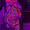 Quetzalcóatl con jaguar T-shirt Black Cotton Hoodie, Sweatshirt | GrindPrints.com