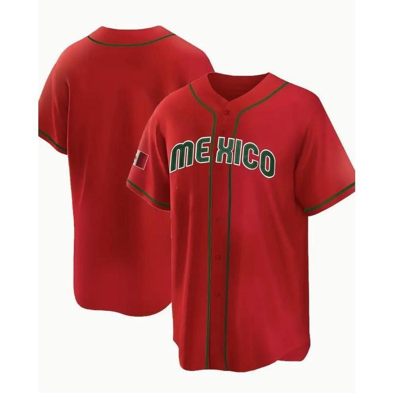 RED Mexico Baseball Jersey, 3d printed image T-Shirts, Hoodie, Sweatshirt | GrindPrints.com