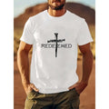 REDEEMED Graphic Print Tee - Soft, Breathable, Casual Short Sleeve T-Shirt for Summer, Men's Relaxed Fit, Comfortable,...
