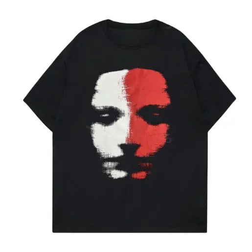 ROMWE Goth Men's Loose Fit Drop Shoulder T-Shirt Cotton Unisex T-Shirt, Crew Neck, Size S- 3XL, Menswear Top, Womenswear...