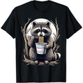 Raccoon Eating Instant Noodle Cup Funny Gifts For Women Men T-Shirt made in us Hoodie, Sweatshirt | GrindPrints.com