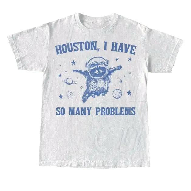 Raccoon Space Retro 90s Funny Galaxy Problems Gag Moon 90s Shirt Vintage Animal Gag Menswear Top Underwear T-Shirts, Hoodie, Sweatshirt