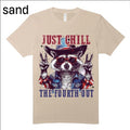 Raccoon Just chill the fourth out T-shirt, America Shirt, Retro 4th of July, Funny T-shirt, Raccoon , Raccoon Gifts...