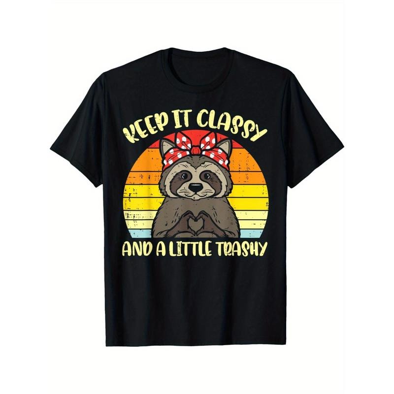 Raccoon Keep It Classy Little Trashy Mom Men's T-Shirt made in usa Hoodie, Sweatshirt | GrindPrints.com
