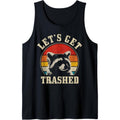 Raccoon Let's Get Trashed Vintage Retro Racoon Funny Tank Top Made in USA T-Shirts, Hoodie, Sweatshirt | GrindPrints.com