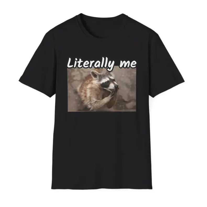 Raccoon Shirt, Literally Me Shirt, Raccoon Meme Shirt Hoodie, Sweatshirt | GrindPrints.com