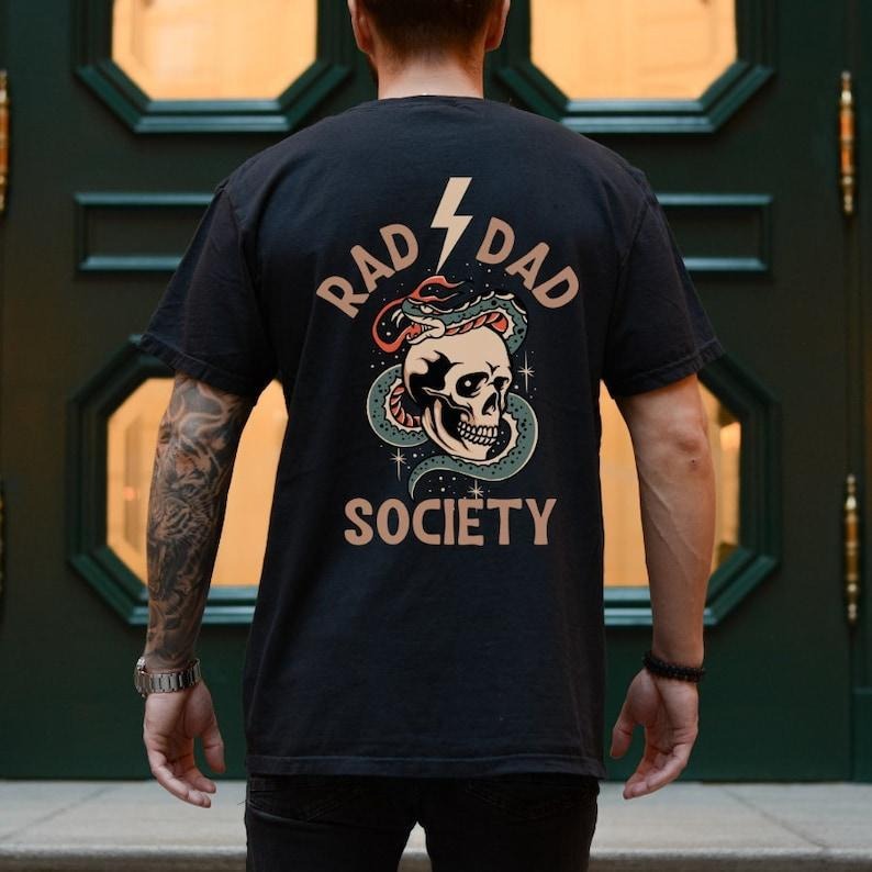 Rad Dad Society Cool Dad Club Dad Life First Present Dad Papa Husband Daddy T-Shirts, Hoodie, Sweatshirt