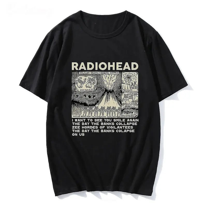 Rad0 Vintage Print T-shirt, Head Rock Band Music Album T-shirt Hoodie, Sweatshirt | GrindPrints.com