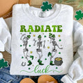 Radiate Luck Skeleton Radiology St Patrick's Day Shirt, Rad Tech Shirt Best Price Hoodie, Sweatshirt | GrindPrints.com
