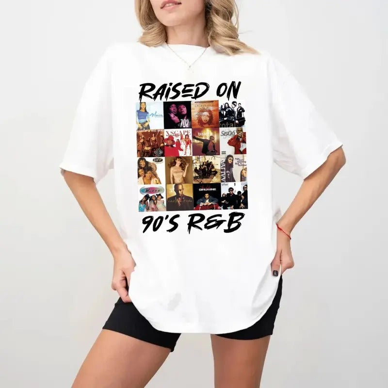 Raiised On 90's R&B Album Cover Tshirt Sweatshirt Hoodie, 90s Music, Country Music Shirt, Hip Hop Shirt, Unisex Sweater...