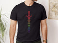 Rainbow Dice Sword T-shirt, LGBT Tabletop RPG, Tabletop Games, Dungeons and Dragons Shirt, D&D T-Shirt, DND Sweatshirt Hoodie