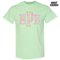 Rainbow Plaid Monogram Gildan Short Sleeve T-Shirt 'NLB' Hoodie, Sweatshirt | GrindPrints.com