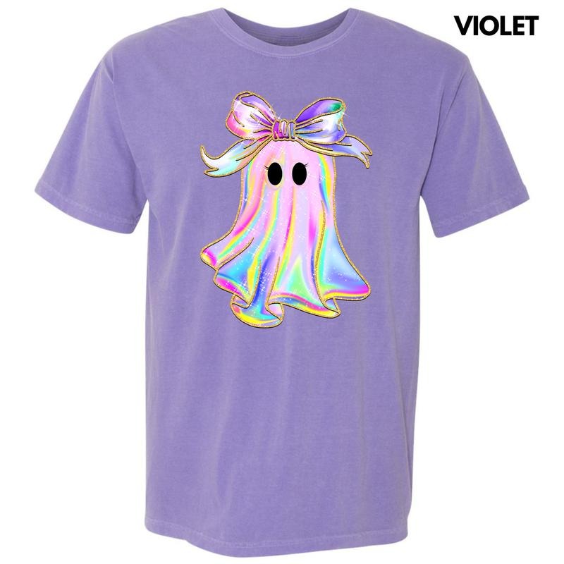 Rainbow Sparkle Ghost Comfort Colors T-Shirt 'NLB' Hoodie, Sweatshirt | GrindPrints.com