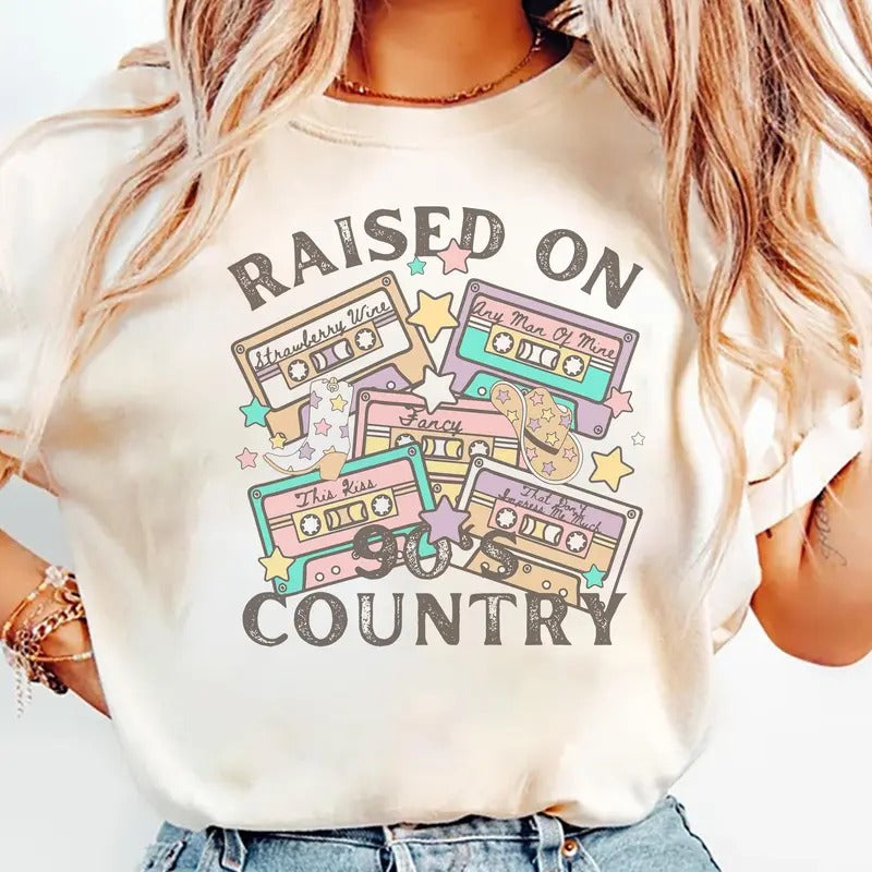 Raised On 90's Country Cowboy Shirt, Sweatshirt, Hoodie | GrindPrints.com