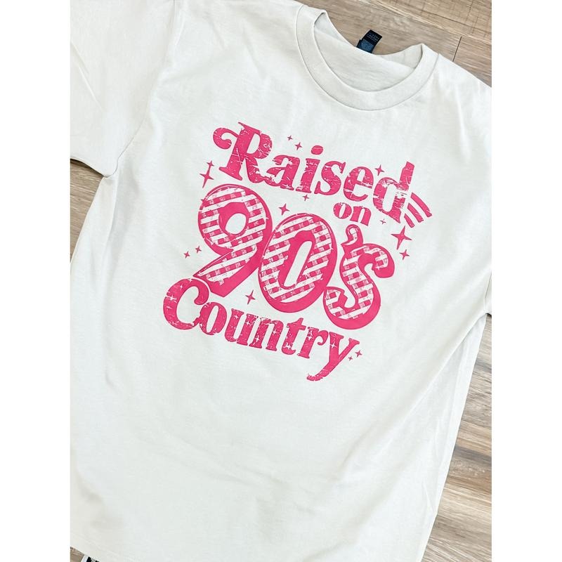 Raised On 90's Country Graphic Top T-Shirts, Hoodie, Sweatshirt | GrindPrints.com