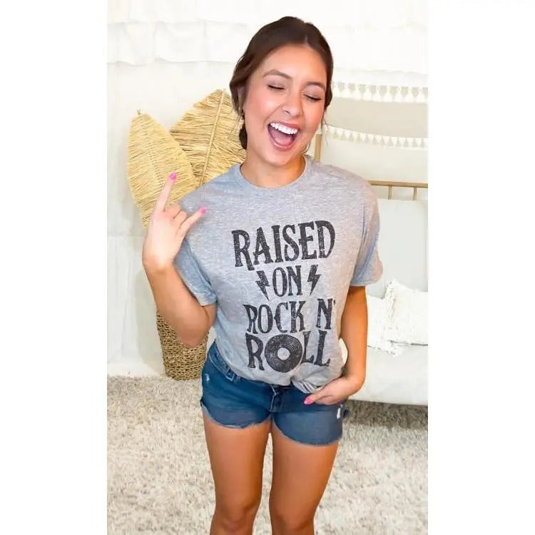 Raised on Rock and Roll T-Shirt Hoodie, Sweatshirt | GrindPrints.com