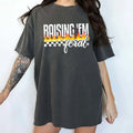 Raising 'Em Feral Comfort Colors Shirt, Funny Mama T-shirt, Checkered Mom Graphic Tee, Feral Mama Clothing, Fire Outfits,...