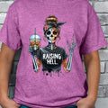 Raising H3ll Coffee Skeleton Graphic T-shirt Casual Crewneck Hoodie, Sweatshirt | GrindPrints.com