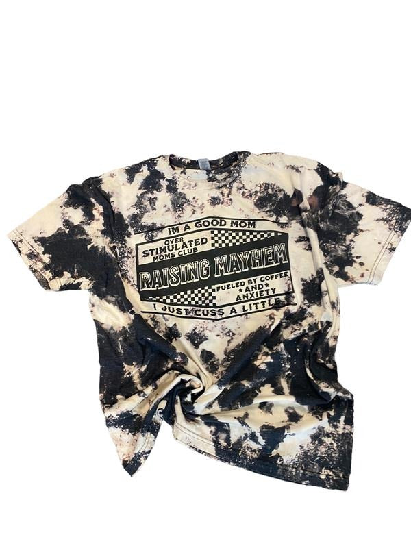 Raising Mayhem Acid Wash Shirt Hoodie, Sweatshirt | GrindPrints.com