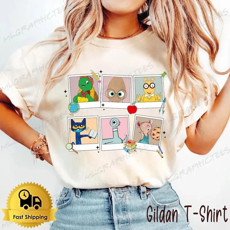 Read Children'S Book Children'S Character Affirmations Shirt Teacher Characters Shirt Kindergarten Shirt Teacher Appreciation Book Lover Reading Book Book Bookish Her T-Shirts, Hoodie, Sweatshirt