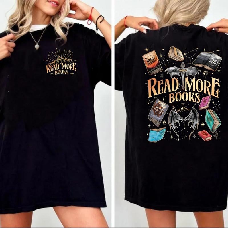 Read More Books Shirt, Fourth Wing Acotar Shirt, Gifts For Book Lovers, Fantasy Book, Bookish Bookworm Shirt , Unisex...