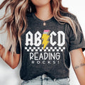 Reading Rocks Teacher Shirt Gift for Teacher Appreciation Gifts for Reading Teacher ABCD Book Lover Shirts Librarian...
