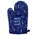 Real Men Bake Oven Mitt Funny Father's Day Cooking Chef Kitchen Glove Funny Graphic Kitchenwear Dad Joke  Funny Food ...