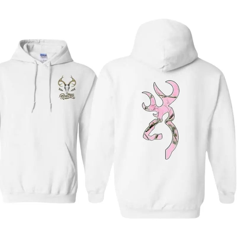 Realtree Bold Pink Logo Back Shirt Outdoor Activities Offering Comfort Dynamic T-Shirts, Hoodie, Sweatshirt