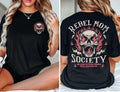 Rebel Mom Society Shirt, Motherhood Shirt, Cool Mom Tee, Trendy Mama Shirt, Front Back Print Shirt, New Mom Gifts Hoodie,...