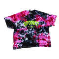 Rebel Rose Pink And Black Tie Dye Glow In The Dark Green Spooky Vibes Printed T-shirt Clothes 100% Cotton Shortsleeve...