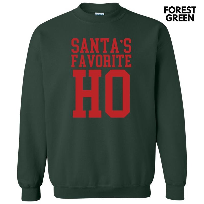 Red - Santa's Favorite Ho Sweatshirt 'NLB' T-Shirts, Hoodie | GrindPrints.com