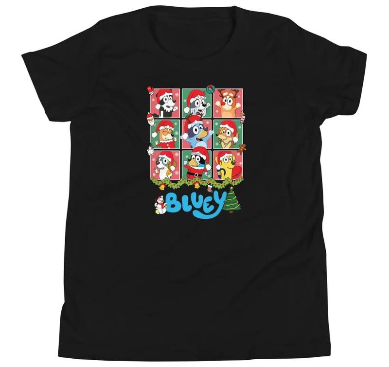 Red Blueyyy Christmas Shirt for Men - Cotton Fabric - Classic Hoodie, Sweatshirt | GrindPrints.com