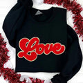 Red Chenille LOVE Patch Sweatshirt T-Shirts, Hoodie | GrindPrints.com