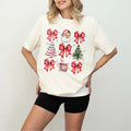 Red Coquette Christmas Sweatshirt, Cute Xmas Tshirt, Women's Holiday Tee, Retro Holiday Shirt Hoodie | GrindPrints.com