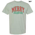 Red Cursive Varsity Merry Christmas Comfort Colors T-Shirt 'NLB' Hoodie, Sweatshirt | GrindPrints.com