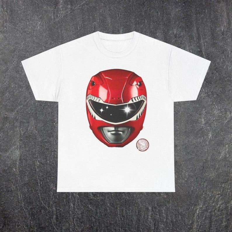 Red Power Ranger MMPR Tee Decoration Unisex Menswear Cotton T-Shirt Hoodie, Sweatshirt | GrindPrints.com
