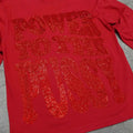 Red Power to the P Rhinestoned Heavy Weight Long Sleeve T-Shirt Hoodie, Sweatshirt | GrindPrints.com