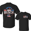 Red White And Busch Light V2 Unisex T-Shirt, USA Flag 4th Of July Independence Day, Patriotic Beer Graphic Tee, Full...